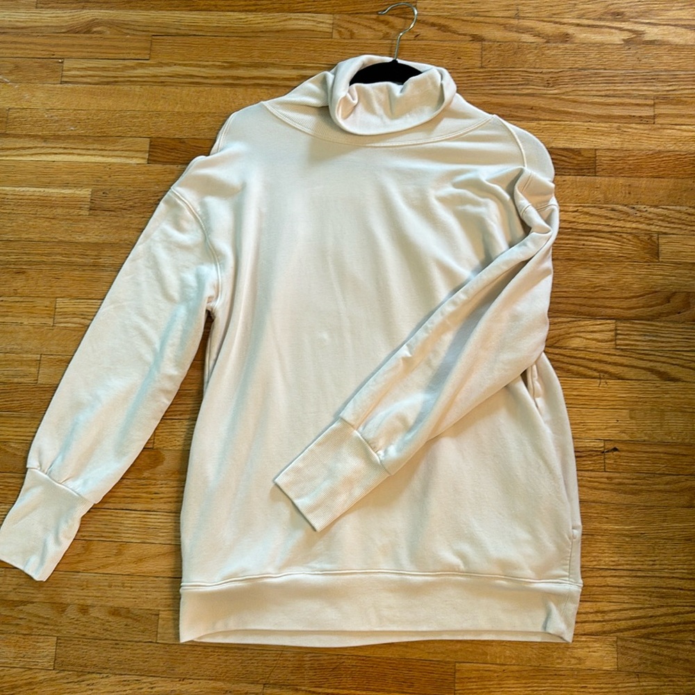 Athleta cowl neck luxe sweatshirt with back detail